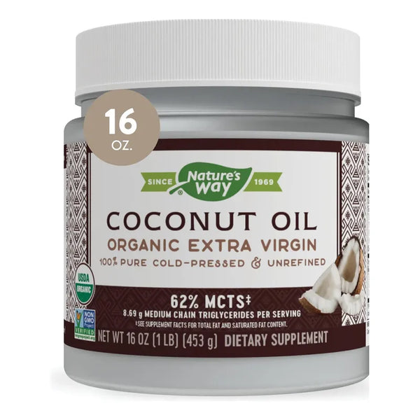 Aceite De Coco Organico Extra Virgen De Natures Way Para Un Bienestar Completo