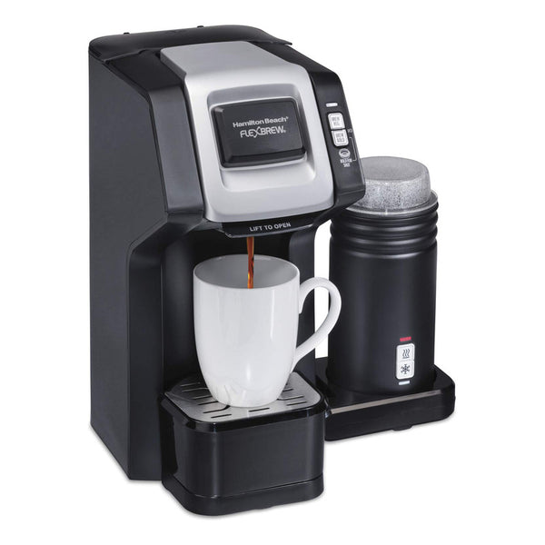 Cafetera Hamilton Beach Flexbrew Con Espumador De Leche Ideal Para Pods Y Café Molido