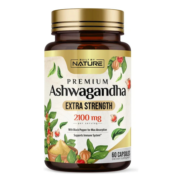 Alivio Estrés Extra Fuerte Ashwagandha 2100 Mg Vegano
