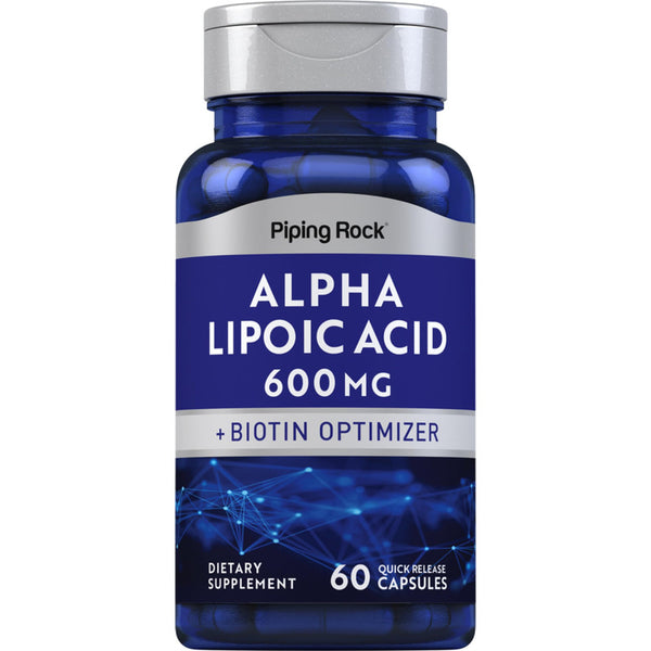 Ácido Alfa Lipoico 600 Mg Con Biotina Optimizada Suplemento Natural Sin Gluten