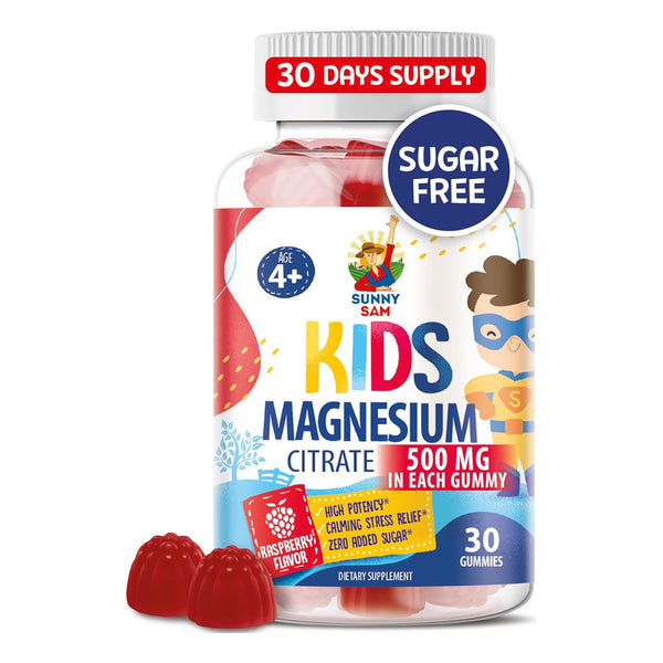 Gomitas De Magnesio Para Niños Y Adolescentes 500 Mg Sin Azúcar Calmantes