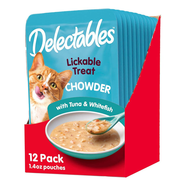 Hartz Delectables Chowder Golosinas Lamibles Atun Para Gatos