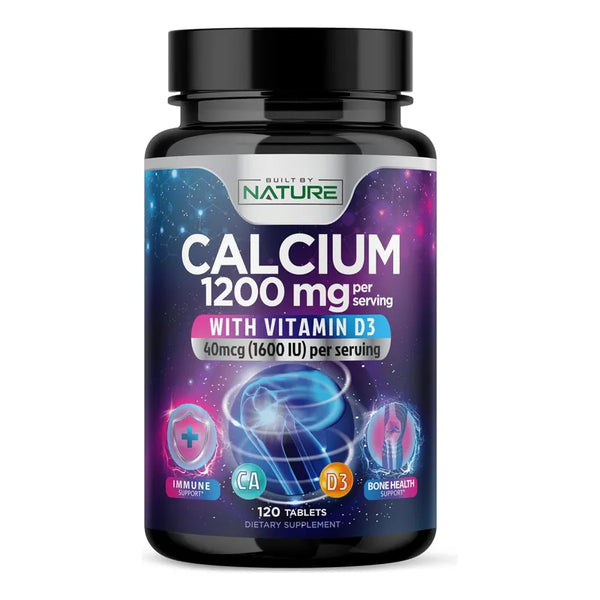 Calcio 1200 Mg Vitamina D3 Apoyo Óseo Y Dental Liberación Lenta Importado