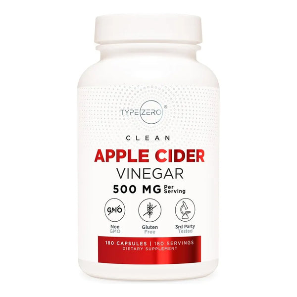 Capsulas Vinagre De Sidra De Manzana 180 U 500 Mg Type Zero Bienestar Natural