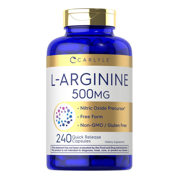 Cápsulas De L-Arginina 500 Mg 240 Unidades Suplemento De Apoyo Diario
