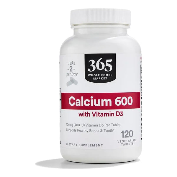 Calcio 600 Mg Con Vitamina D 120 Tabletas Para Salud Ósea