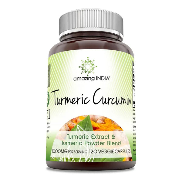 Cápsulas De Cúrcuma 1000 Mg Amazing India Antiinflamatorio Natural