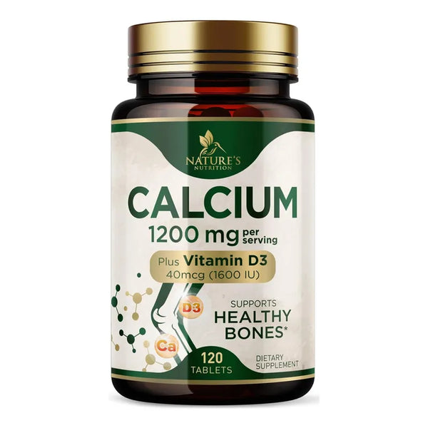 Calcio 1200 Mg Con Vitamina D3 Suplemento Para Salud Ósea Y Dental