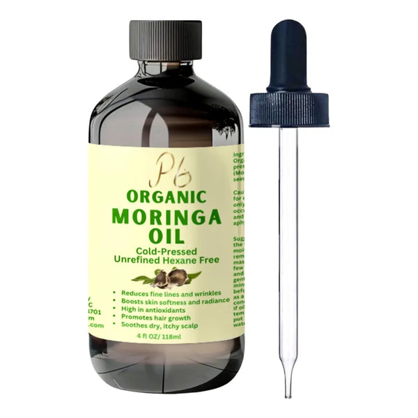 Aceite De Moringa Orgánico 4oz Premium Antienvejecimiento Hidratante Natural