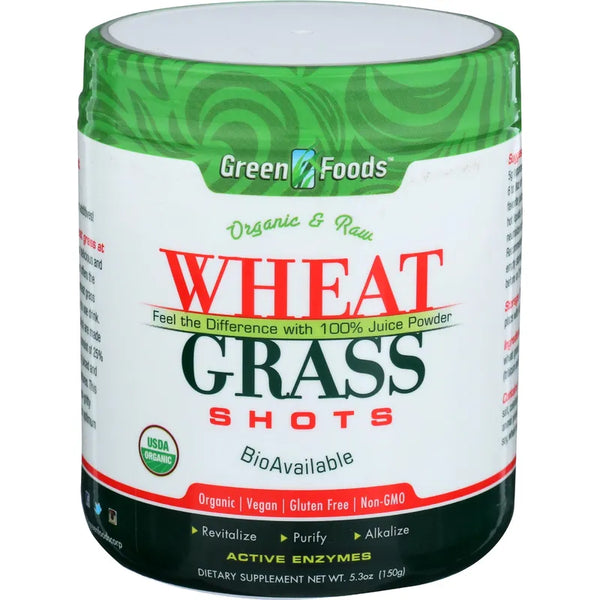 Bebida Energizante Orgánica Green Foods Wheat Grass Shot 150ml x30