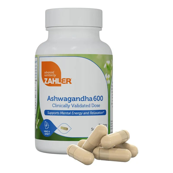 Capsulas De Ashwagandha 600 Mg Zahler Suplemento Para Estrés Y Relajación