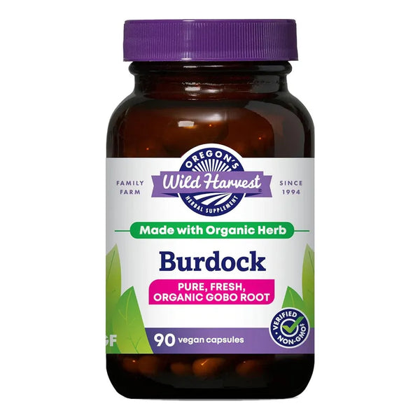 Capsulas Organicas De Bardana Oregon 90 Unidades Libre De Omg Y Gluten