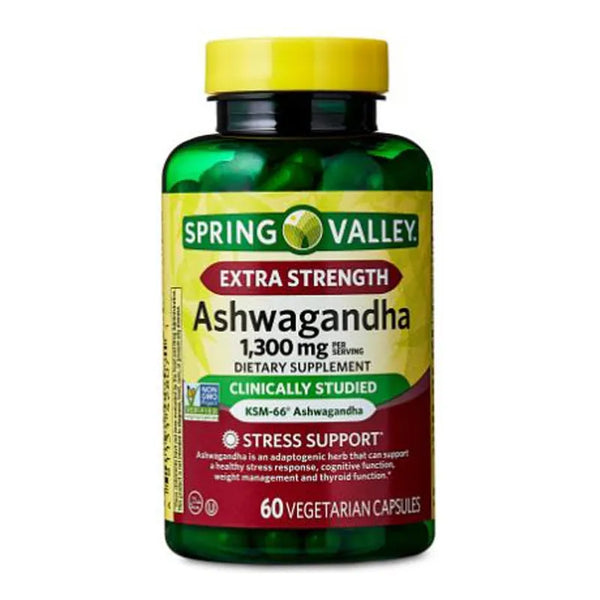 Ashwagandha Suplemento Dietético 1300 Mg Cápsulas Vegetarianas Bienestar