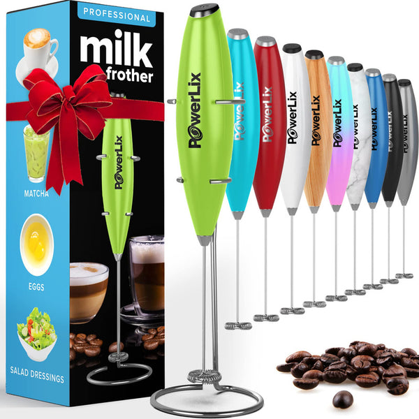 Espumador De Leche Powerlix Deluxe Color Verde Portátil Rápido