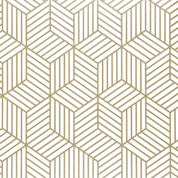 Papel Tapiz Hexagonal Geométrico Adhesivo Vinilo Decorativo