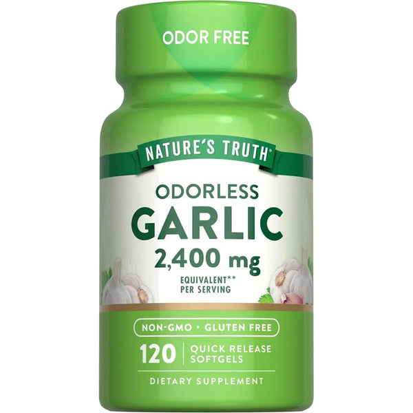 Ajo Inodoro 2400 Mg 120 Cápsulas Nature's Truth Extracto Potente