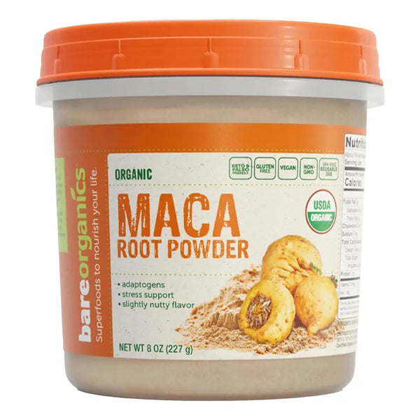Bareorganics Raiz De Maca Organico Energia Y Resistencia En Polvo