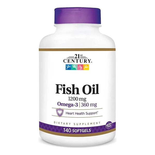 Aceite De Pescado 1200 Mg 21st Century Cápsulas Saludables