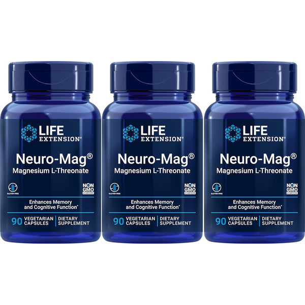 Life Extension Neuro Mag L-treonato De Magnesio 180 Cápsulas Suplemento Cerebral
