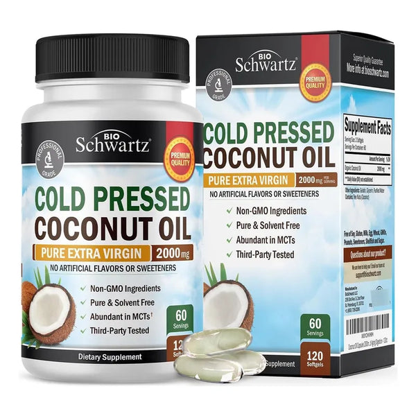 Capsulas De Aceite De Coco Organico 2000 Mg Salud Y Belleza En Una Capsula