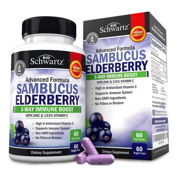Baya De Sauco Zinc Vitamina C Antioxidante Inmune 60 Capsulas