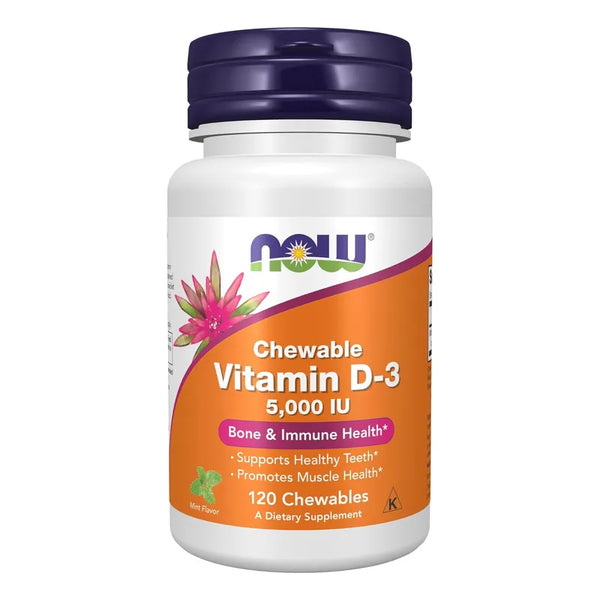 Vitamina D-3 125 G Sabor Menta Suplemento Masticable 120 Uds