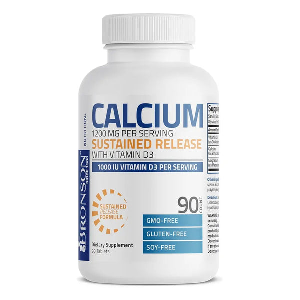 Calcio 1200 Mg Bronson Suplemento Vitamina D3 Tabletas