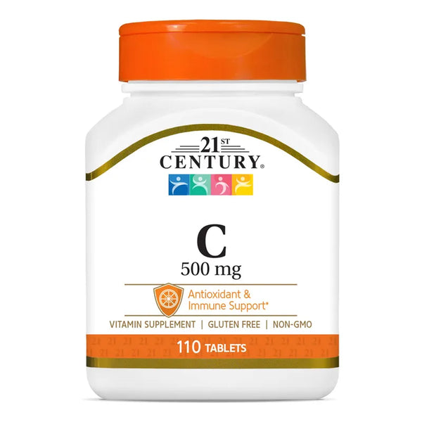 C 500 Mg Comprimidos 110 Unidades Para Fortalecer Sistema Inmune Con Antioxidantes