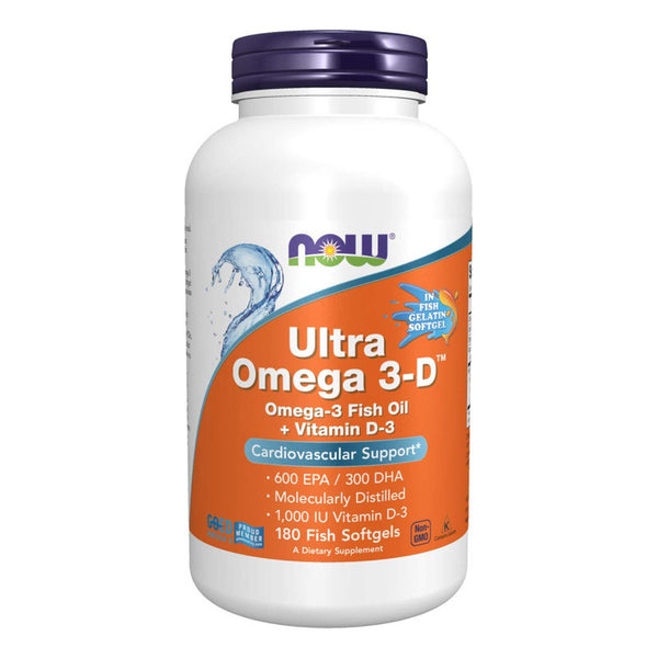 Omega 3d Aceite De Pescado Vitamina D Apoyo Cardiovascular 180 Cápsulas