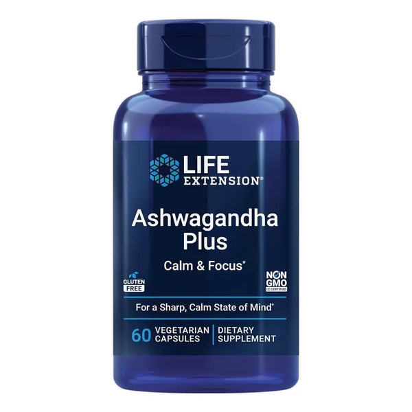 Ashwagandha Plus Calm Focus Extracto Menta Verde 60 Cápsulas