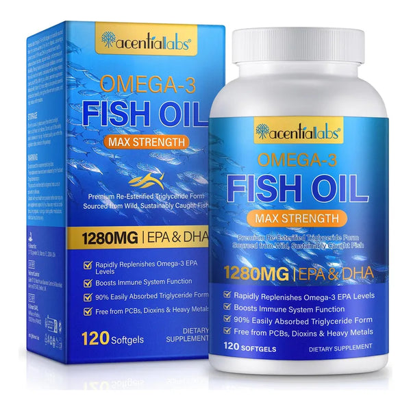 Aceite De Pescado Omega 3 1280 Mg Epa Dha Capsulas Blandas Saludable