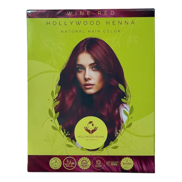 Tinte Organico Rojo Vino Color Natural Para Cabello Y Barba
