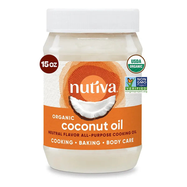 Aceite De Coco Nutiva Refinado 444 Ml Punto De Humo Alto Saludable