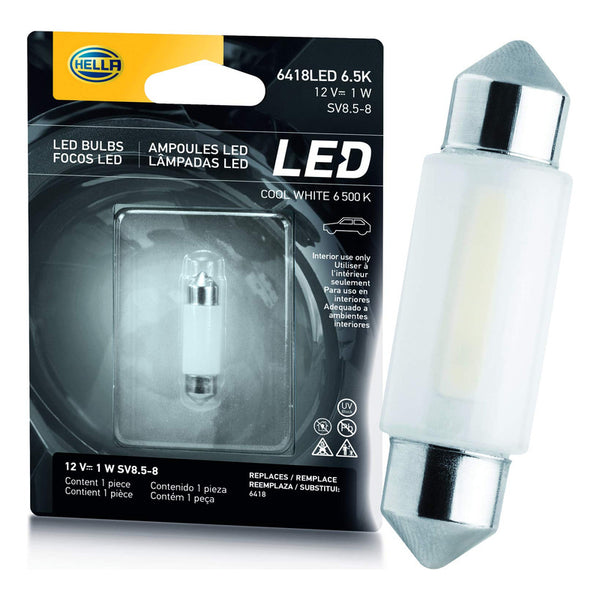 Bombilla Led Hella 6418 De Alto Rendimiento 12V 65K Hasta 20000 Horas