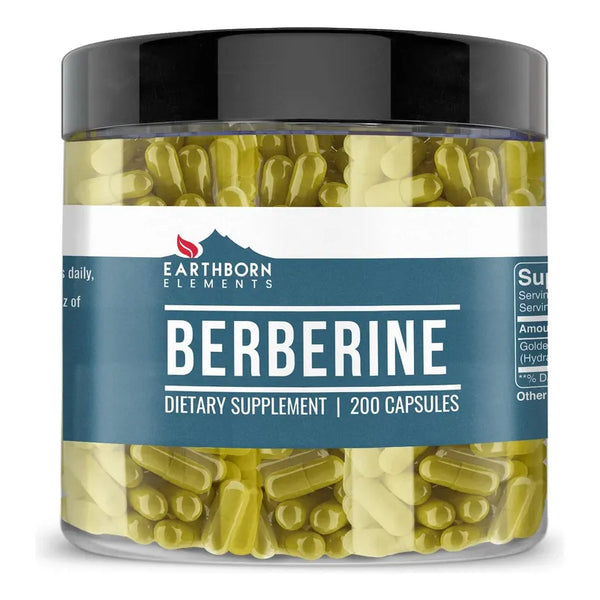 Earthborn Elements Berberina Pura 200 Cápsulas Sin Aditivos Mejora Tu Salud