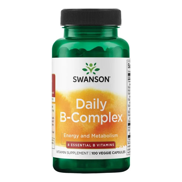 B-Complejo Diario Swanson Vitaminas Energía Metabólica Cápsulas Vegetales
