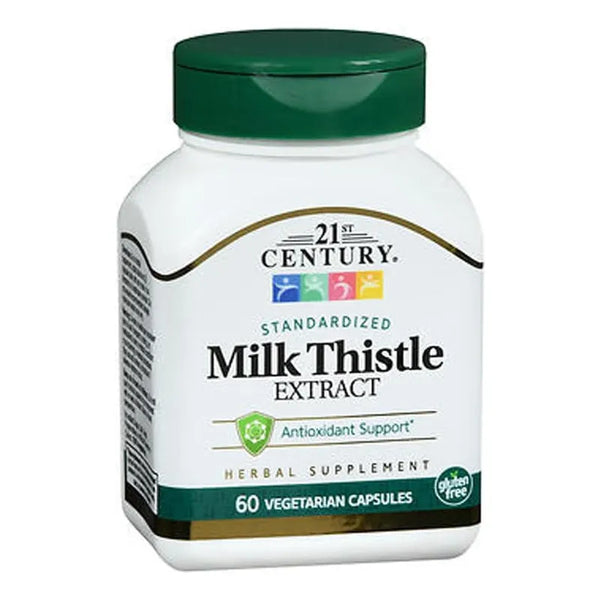 Capsulas Vegetales Extracto Cardo Mariano 21st Century Mejora Salud Hepatica