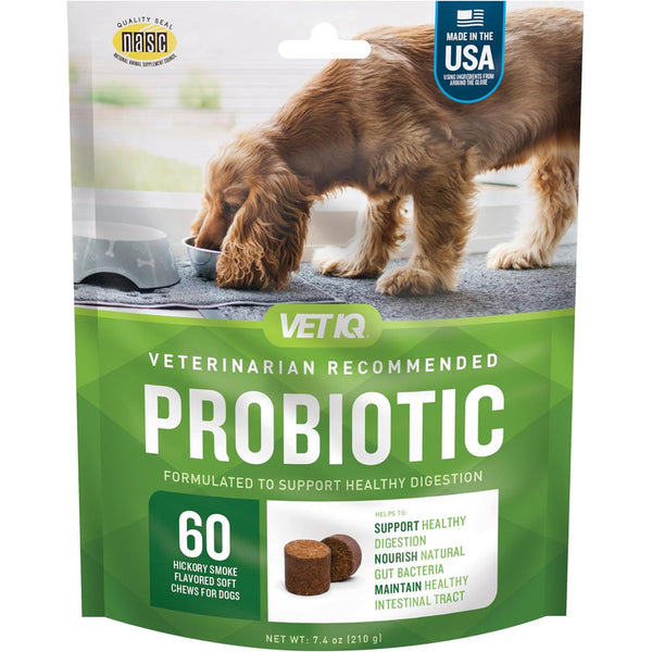 Suplemento Probiótico Para Perros VetIQ Sabor Nogal 60 T