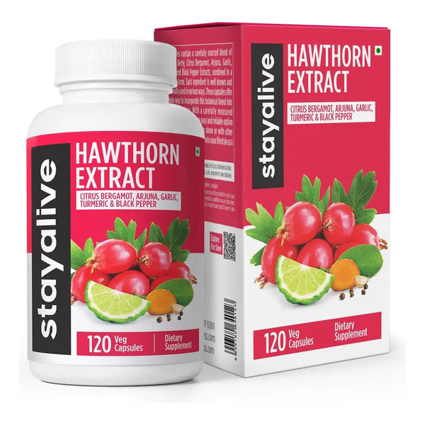 Capsulas De Bayas De Espino 9000 Mg Con Bergamota Suplemento Vegano