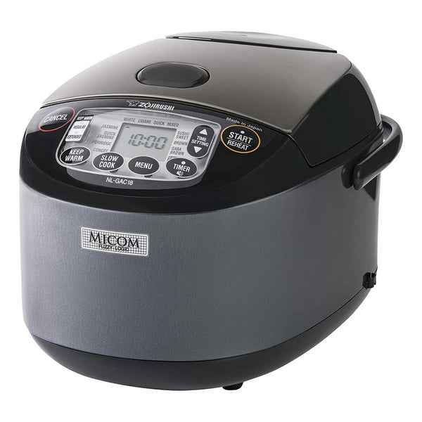 Calentador De Arroz Umami Micom Zojirushi NL GAC18BM 10 Tazas Negro Versátil Y Eficiente