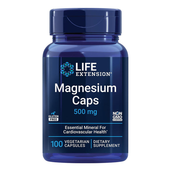 Magnesio 500 Mg Salud Cardiovascular Y Ósea 100 Cápsulas