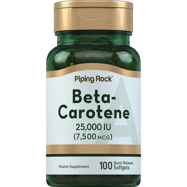 Cápsulas Blandas Beta Caroteno 25000 Ui 100 Vitaminas De Alta Potencia