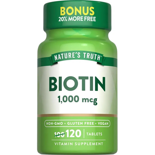 Capsulas De Biotina 1000 Mcg Para Piel Y Uñas 120 Unidades