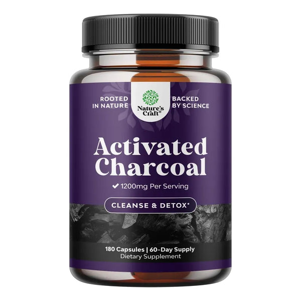 Capsulas Carbón Activado 1200 Mg Limpieza Y Salud Digestiva