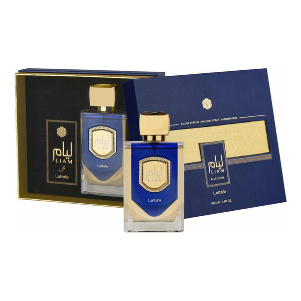 Perfume Unisex Lattafa Liam Blue Shine Con Notas Frescas Y Duraderas