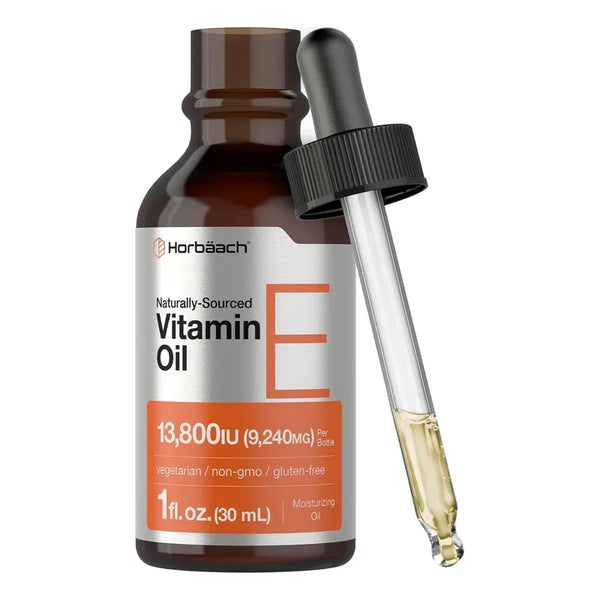 Aceite De Vitamina E 13800 UI Horbäach Suplemento Líquido Natural