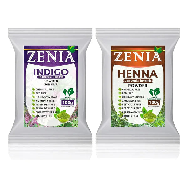 Kit De Tinte Capilar Natural Indigo Y Henna Puros Para Cabello Y Barba