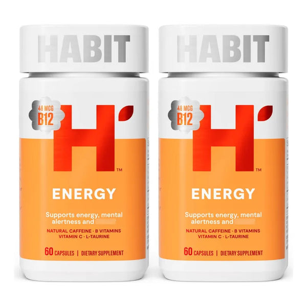 Capsulas Energeticas Habit 120 Caps Nuevo Aspecto Cafeina Natural Veganas