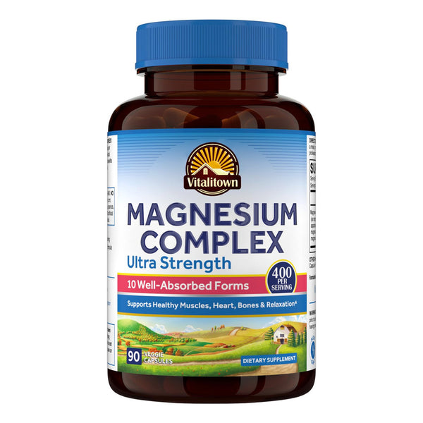 Complejo De Magnesio 10 En 1 400 Mg Alta Absorcion Sin OMG Vegano