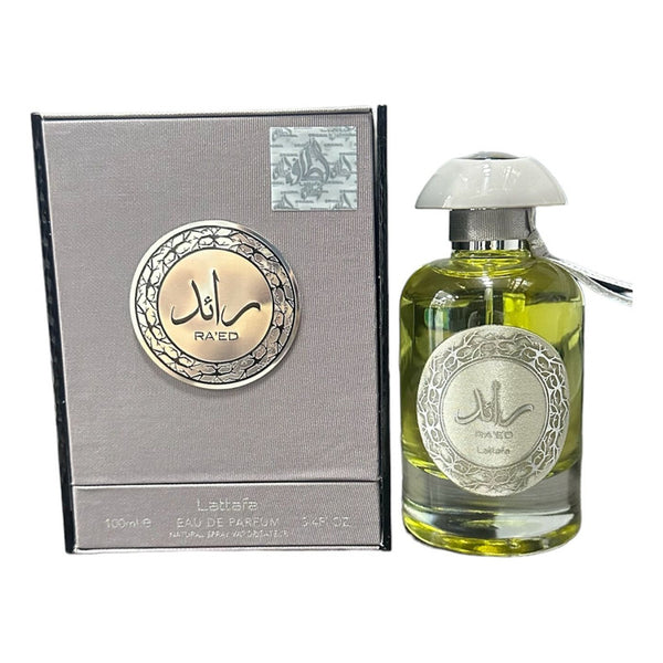 Perfume Lattafa Ráed Silver Fragancia Unisex Ámbar Especiada